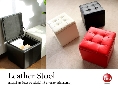 収納付きレザースツール（完成品）