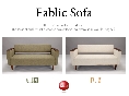 ファブリックソファー（2P,アイボリー,グリーン）