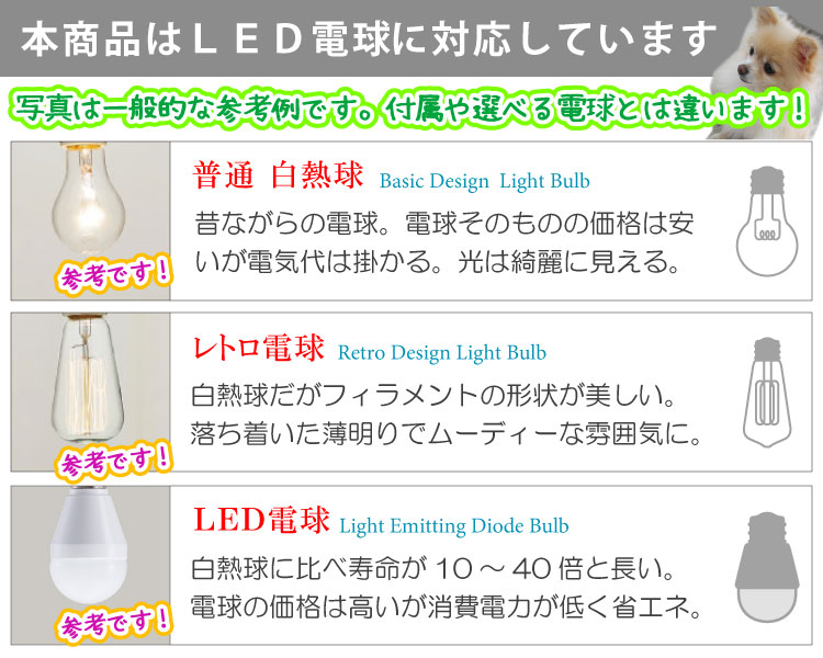 白熱球とレトロ球とLED電球の選び方