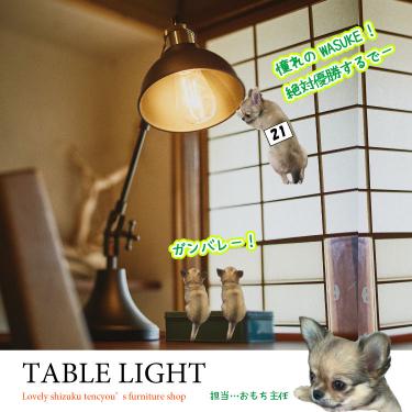 黒いボディーとレトロなデザインが魅力のテーブルランプ（LED使えます）